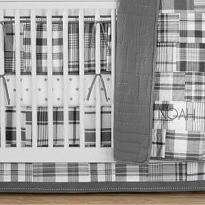 Pottery Barn Kids Madras Patchwork Plaid Crib Skirt  NWT